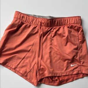 Nike Orange Athletic Shorts Lightweight Performance